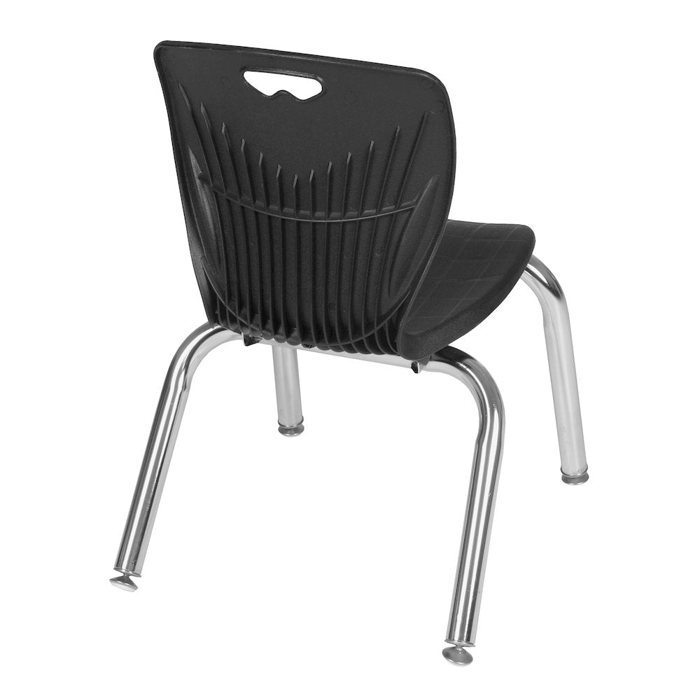 72x24 Adjustable Classroom Table- Mahogany & 2 Andy 12 Stack Chairs- Black