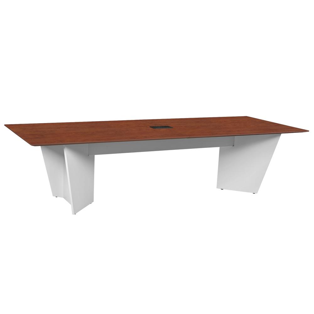 Array 120" Conference Table with Power Data Grommet- Cherry/ White