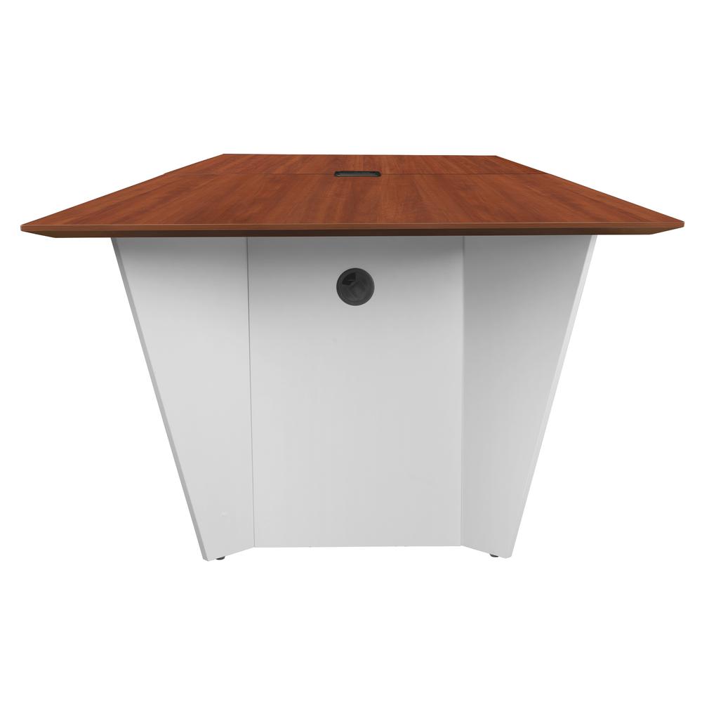 Array 120" Conference Table with Power Data Grommet- Cherry/ White