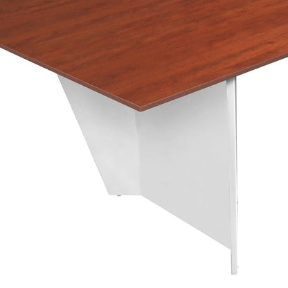 Array 120" Conference Table with Power Data Grommet- Cherry/ White