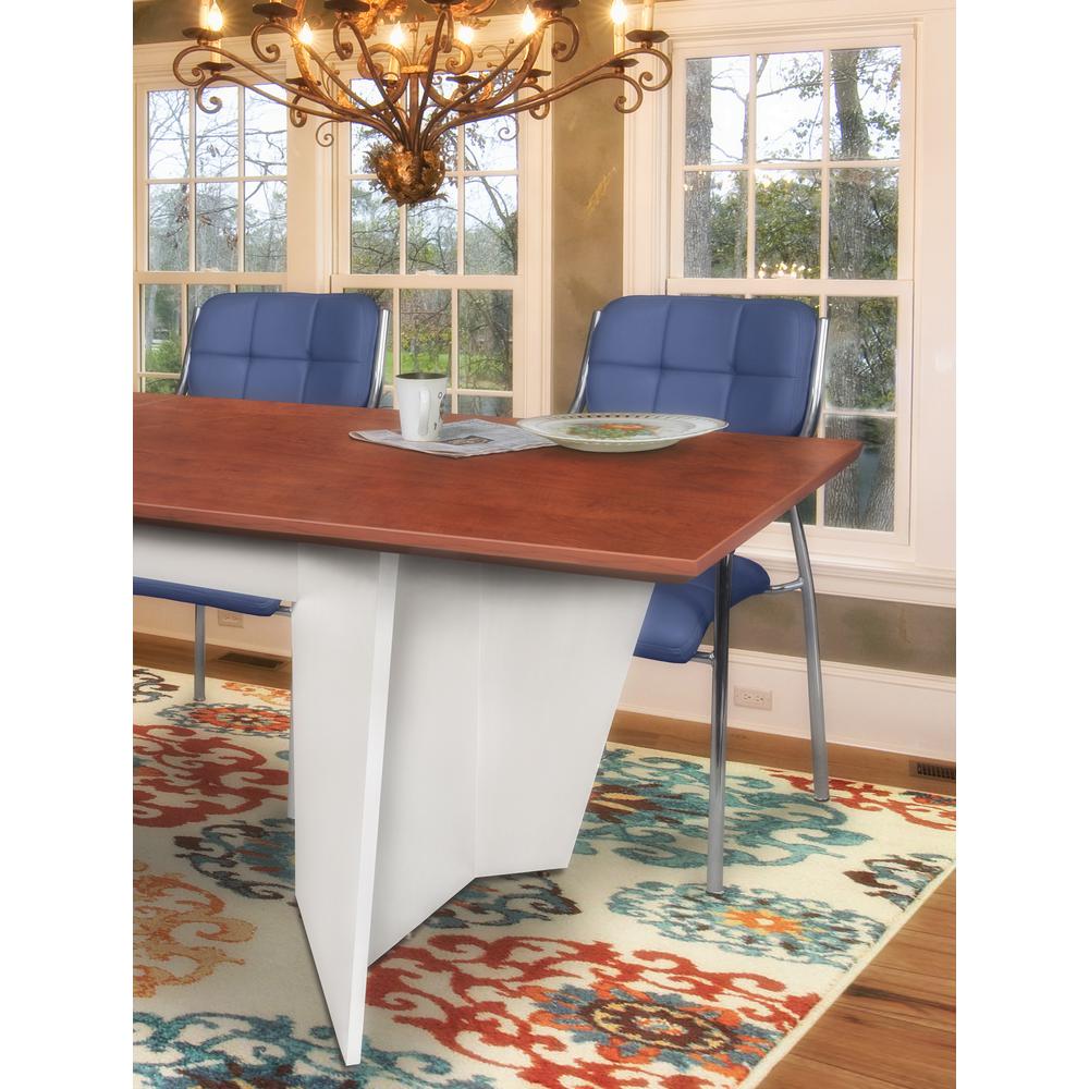 Array 120" Conference Table with Power Data Grommet- Cherry/ White