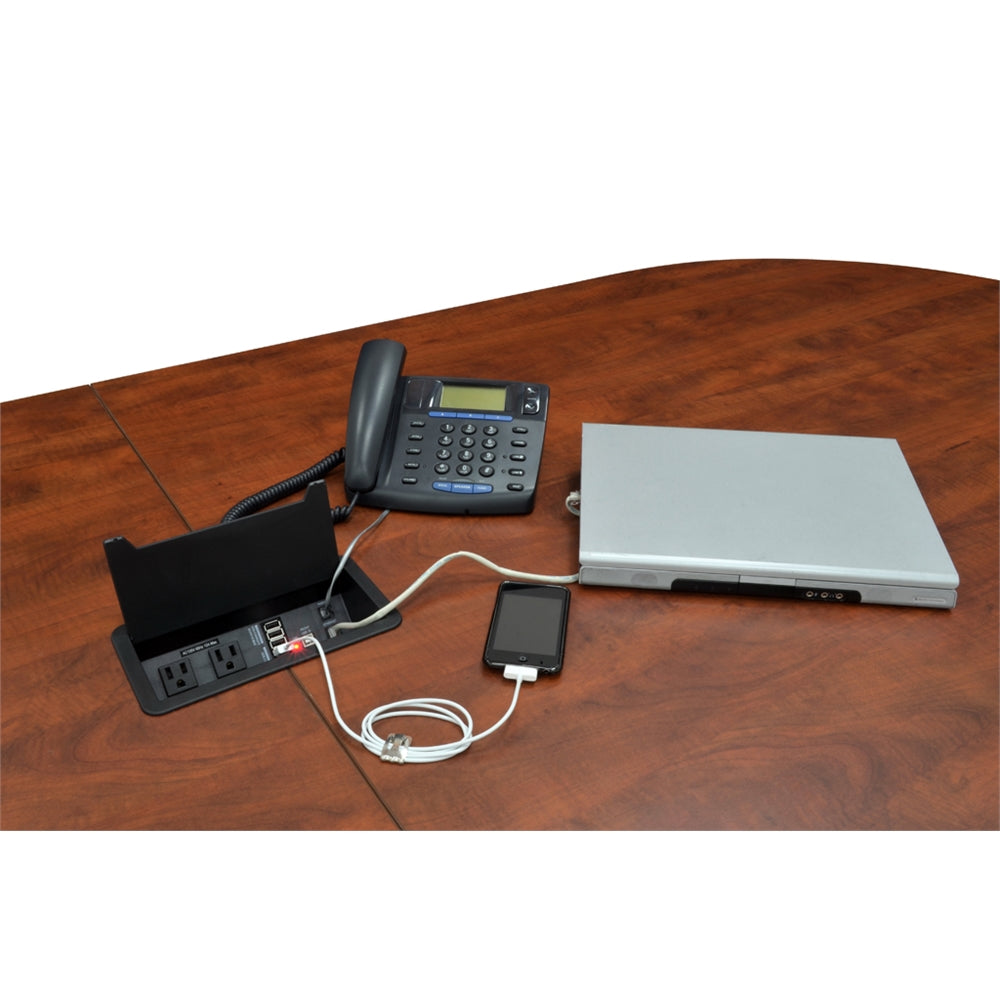 Legacy 95" Racetrack Conference Table with Power Data Grommet- Cherry