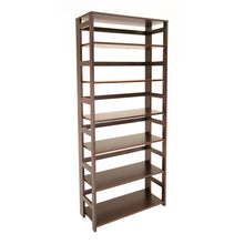 Flip Flop 67" High Folding Bookcase- Mocha Walnut