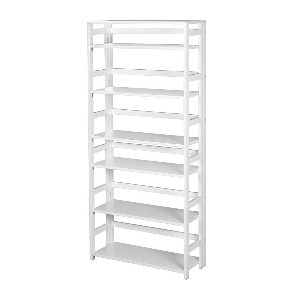 Flip Flop 67" High Folding Bookcase- White
