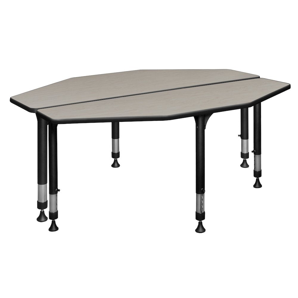 60 in 2 Student Classroom Desk- Maple