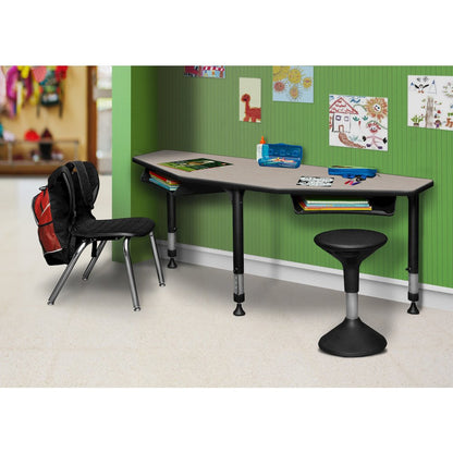 60 in 2 Student Classroom Desk- Maple
