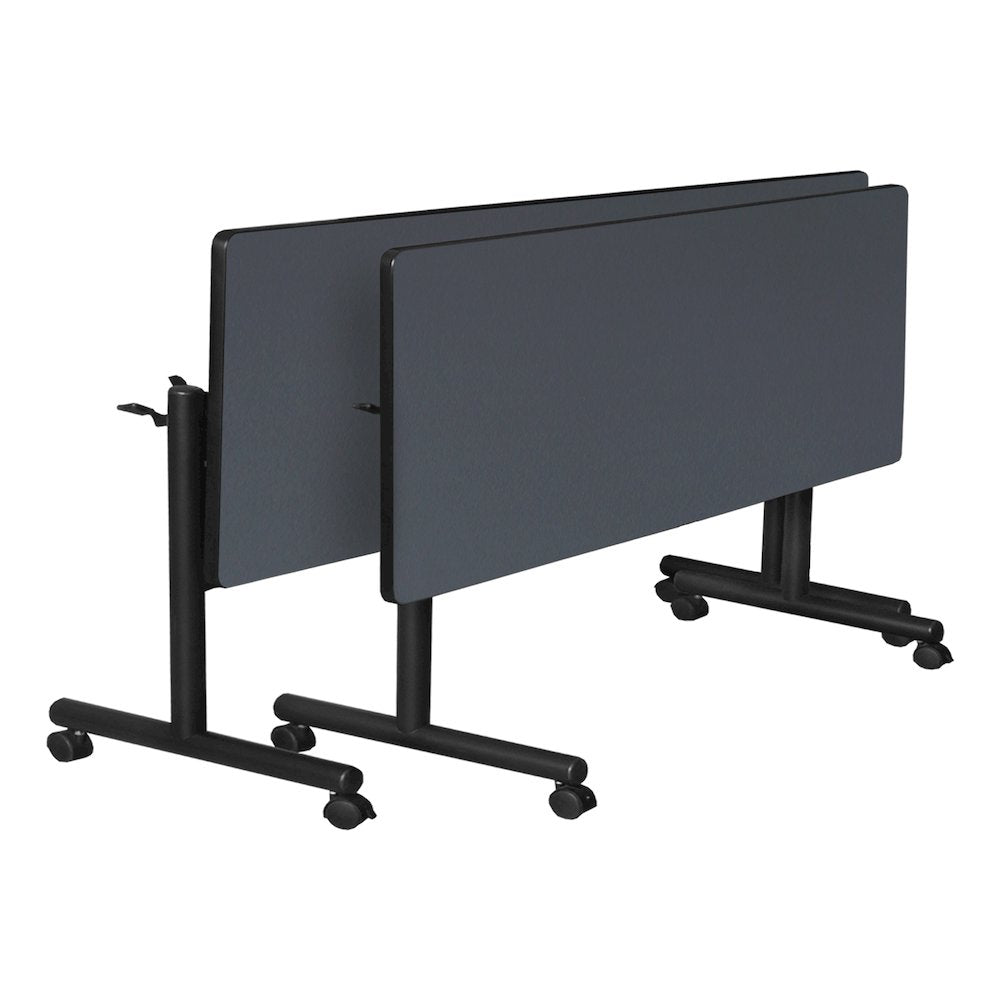 48 x 24 in. Flip-Top Training Nesting Table- Grey