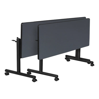 48 x 24 in. Flip-Top Training Nesting Table- Grey