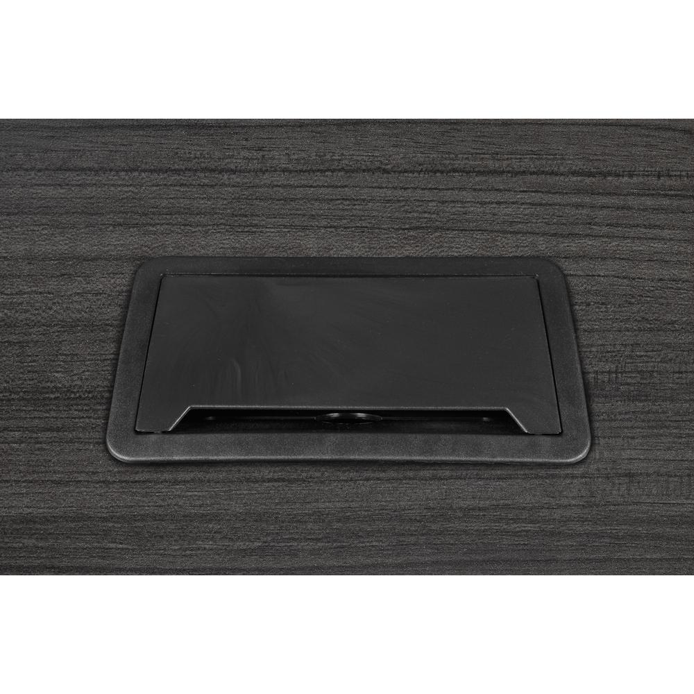Legacy 144" Modular Racetrack Conference Table with Power Data Grommet- Ash Grey