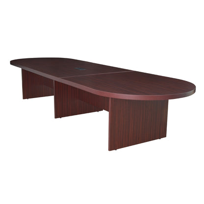 Legacy 168" Modular Racetrack Conference Table with Power Data Grommet- Mahogany