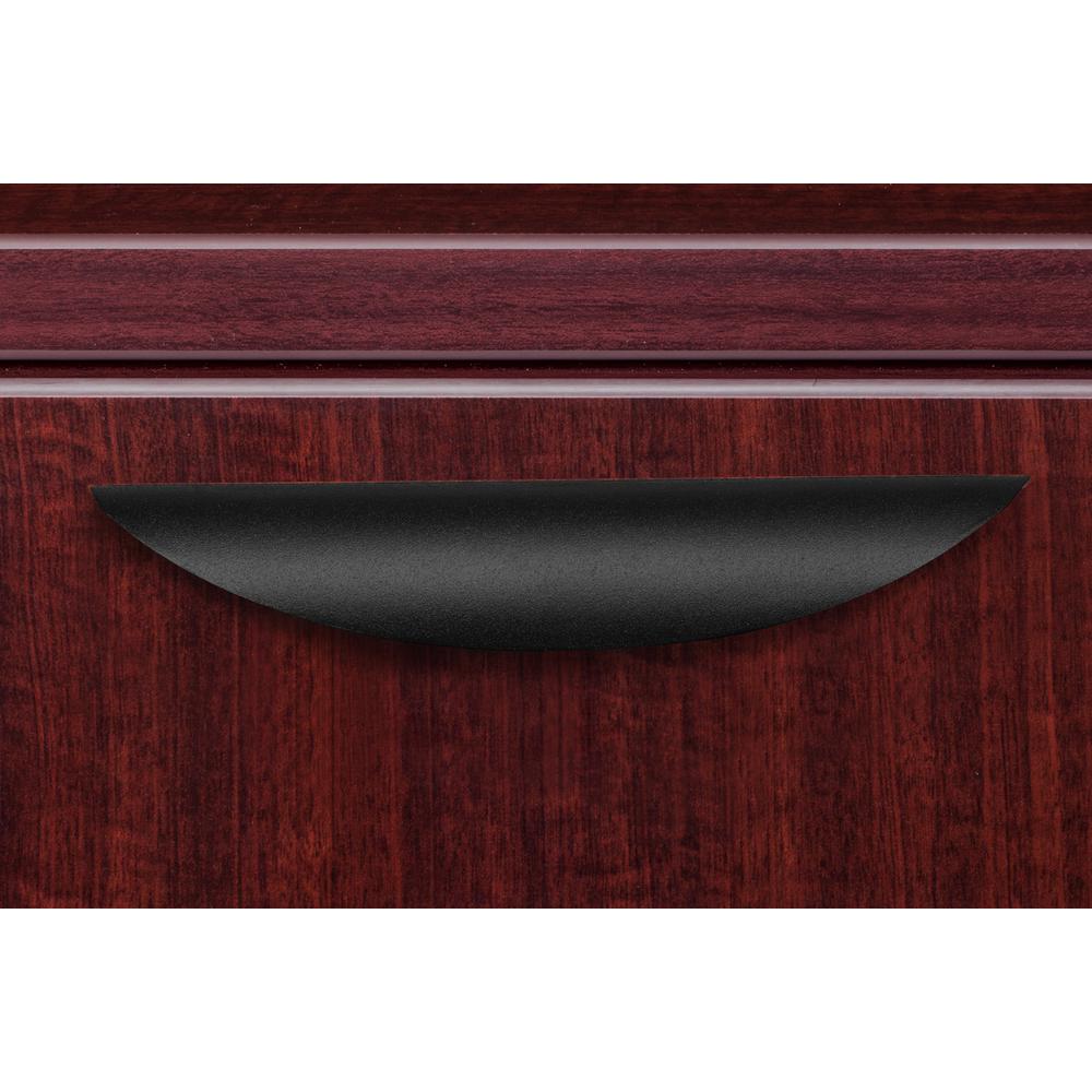 Legacy 66" Double Full Pedestal L-Desk with 35" Return- Mahogany