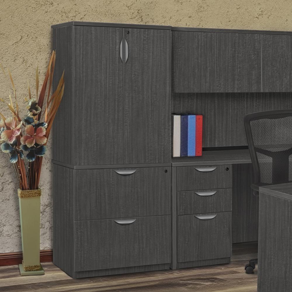 Legacy 35" Stackable Storage Cabinet- Ash Grey