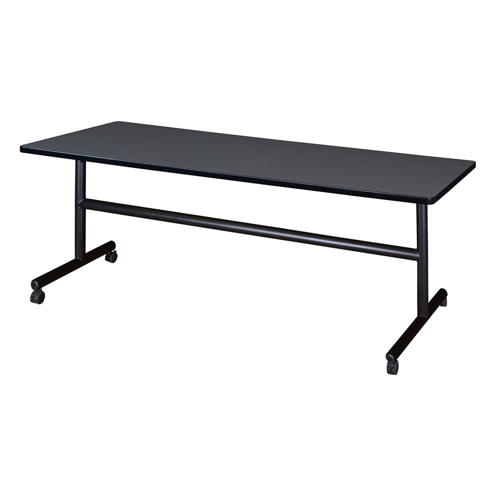 Kobe 72" x 30" Flip Top Mobile Training Table- Grey