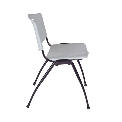 66 x 24 in. Mobile T-Base Training Table- Grey, 2 M Stack Chairs- Grey