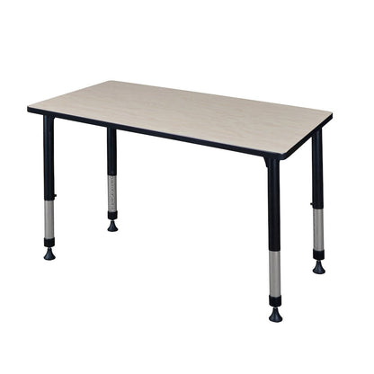 Kee 42" x 30" Height Adjustable Classroom Table - Maple