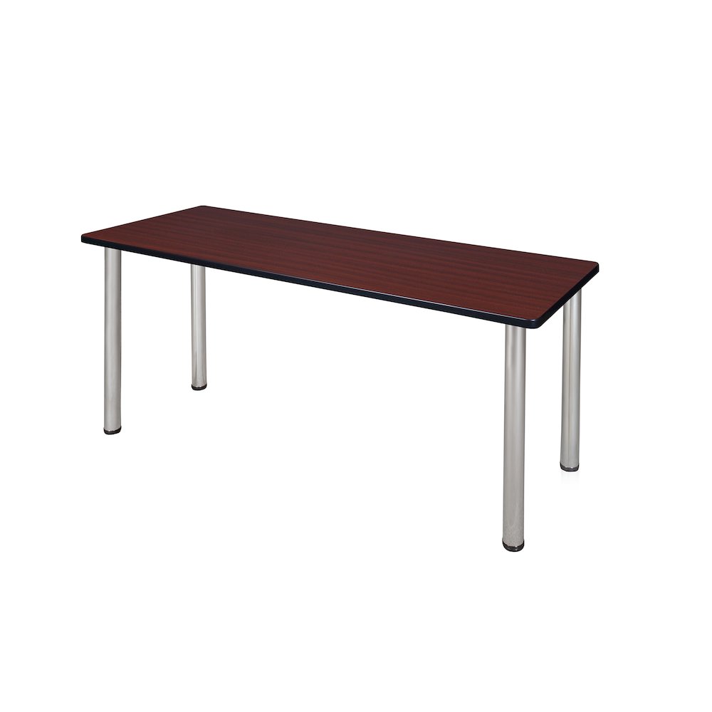 72 x 24 in. Training Seminar Table- Mahogany Top, Chrome Legs