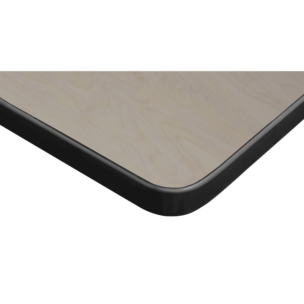 42 x 24 in. Folding Training Seminar Table- Maple Top, Black Legs