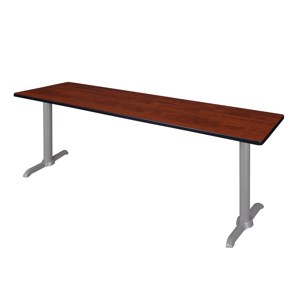 84" x 24" Training Table- Cherry/ Grey Base