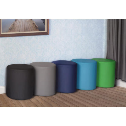 Logan Round Ottoman- Grey