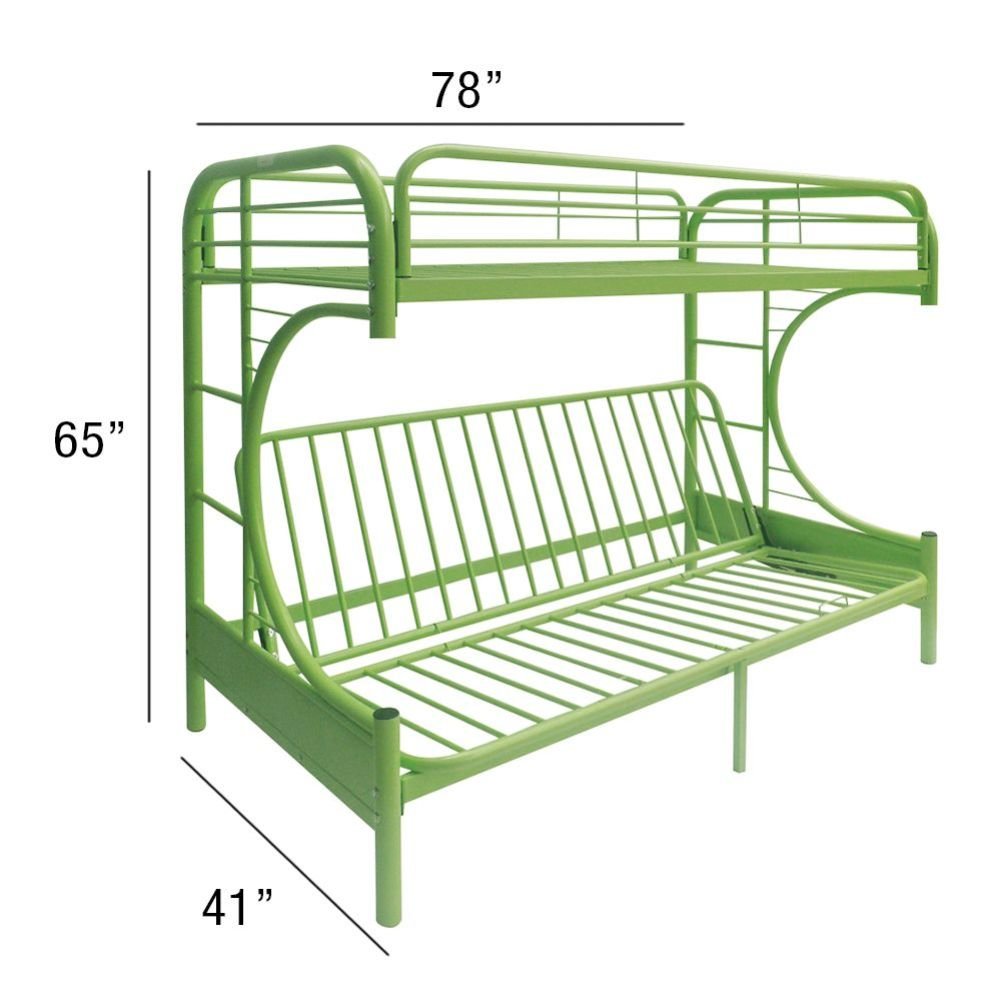 Eclipse Futon Bunk Bed (T/F) Green