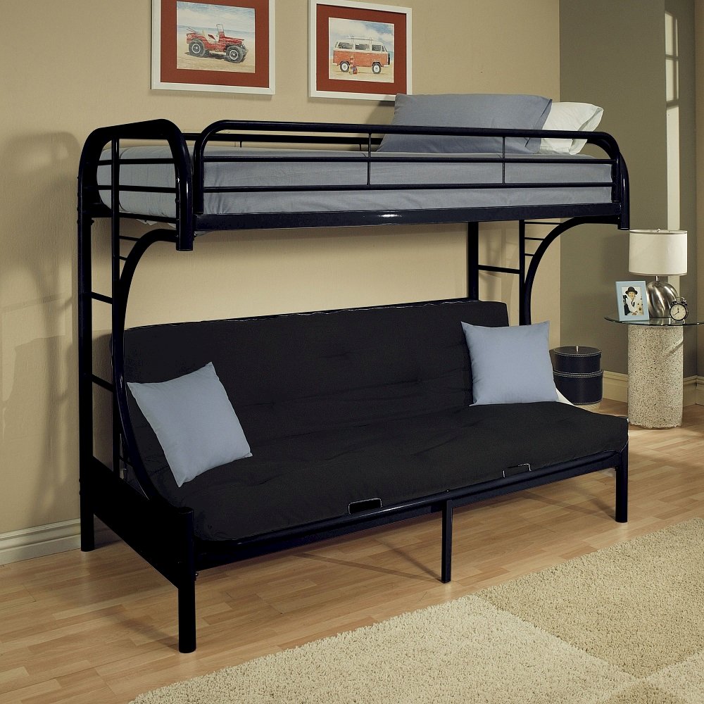 Eclipse Futon Bunk Bed (T XL/Q) Black