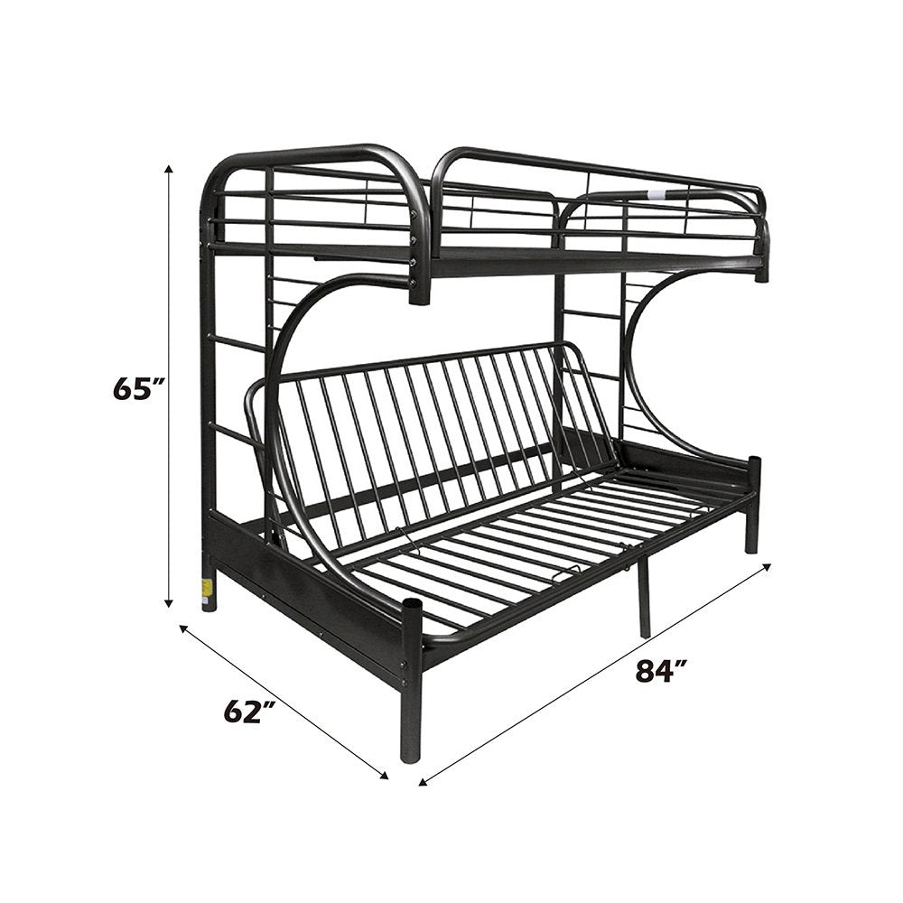 Eclipse Futon Bunk Bed (T XL/Q) Black