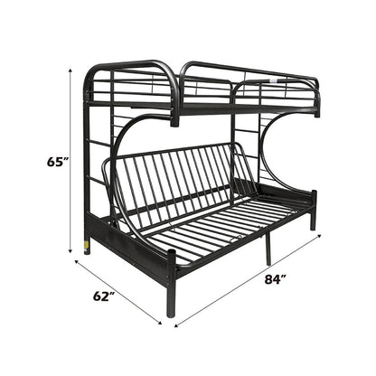 Eclipse Futon Bunk Bed (T XL/Q) Black