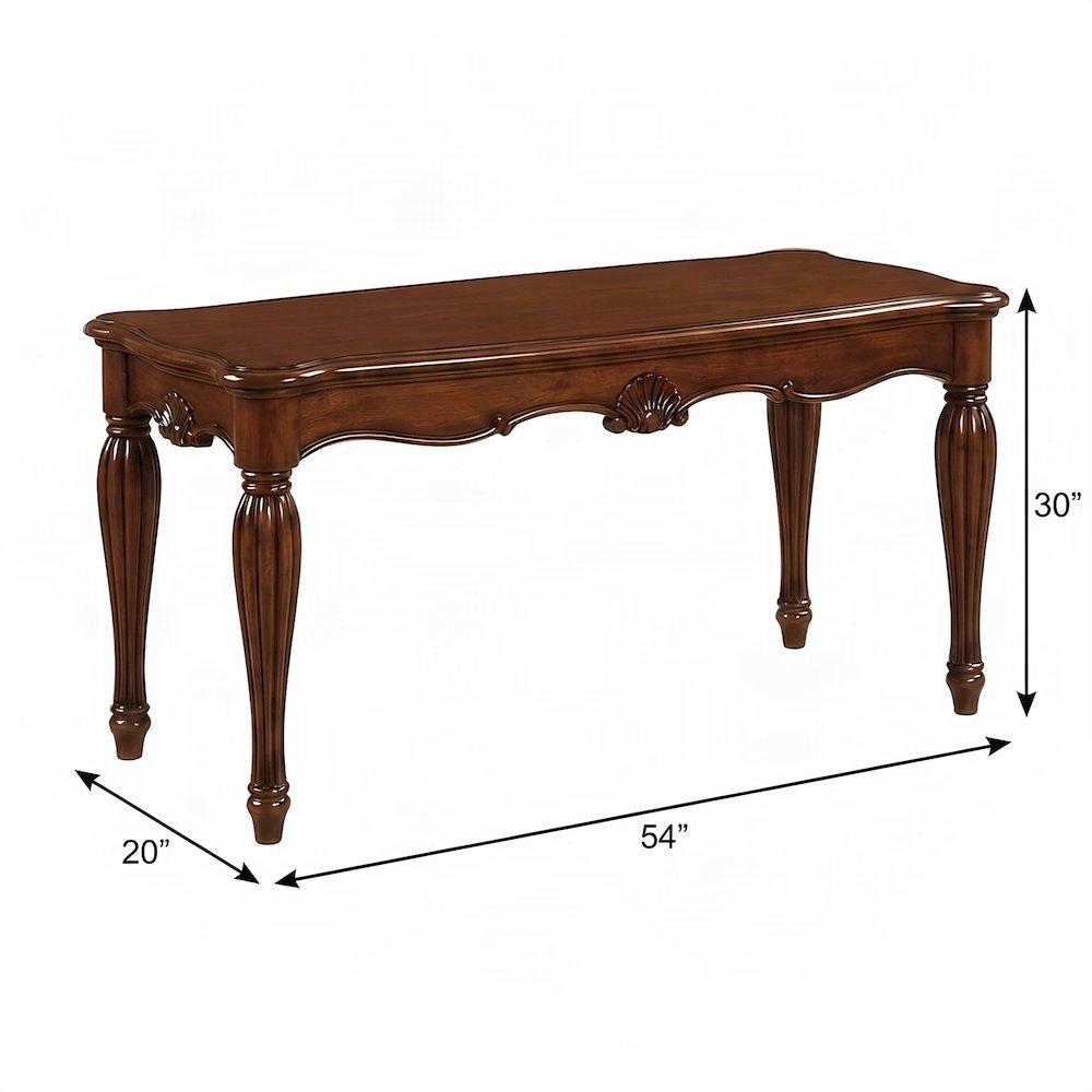 Transitional Wood Veneer Sofa Table, Hallway Entryway Console, Cherry