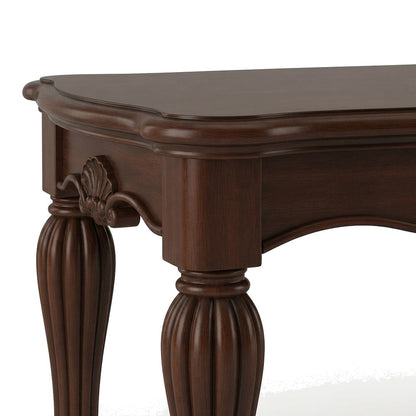 Transitional Wood Veneer Sofa Table, Hallway Entryway Console, Cherry