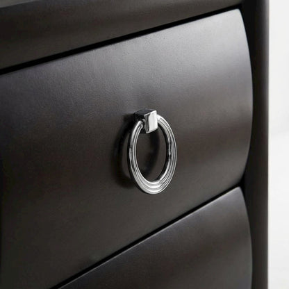 Dark Merlot Nightstand with Transitional Style and Spacious Tabletop