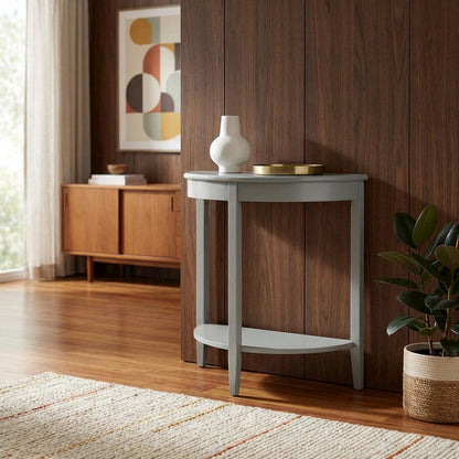 Gray Console Table with Modern Design and Sturdy Frame