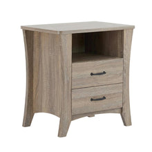 Rustic Natural Nightstand in Warm Brown Finish with Stylish Design