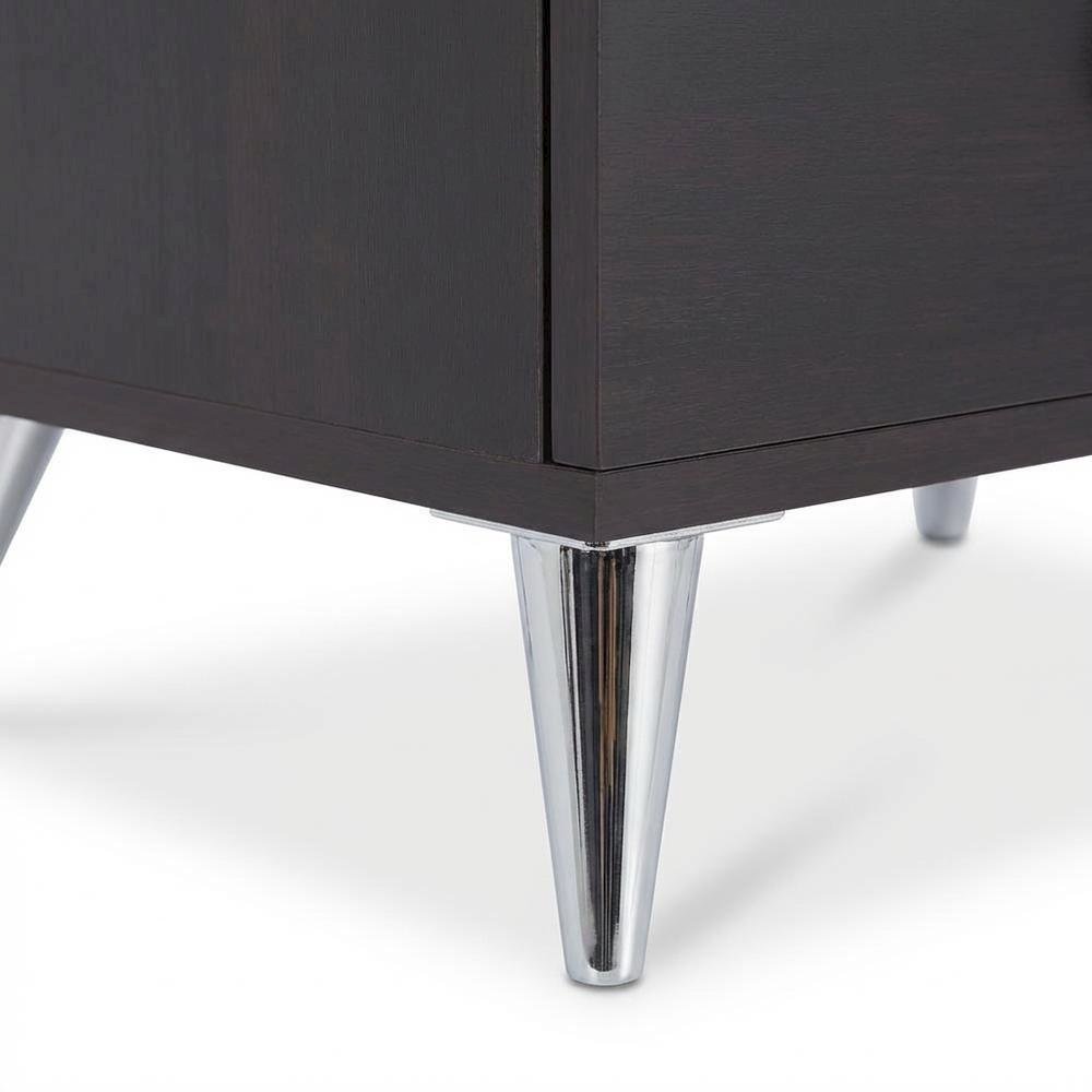 Espresso Night Table with Modern Design and Sturdy Build