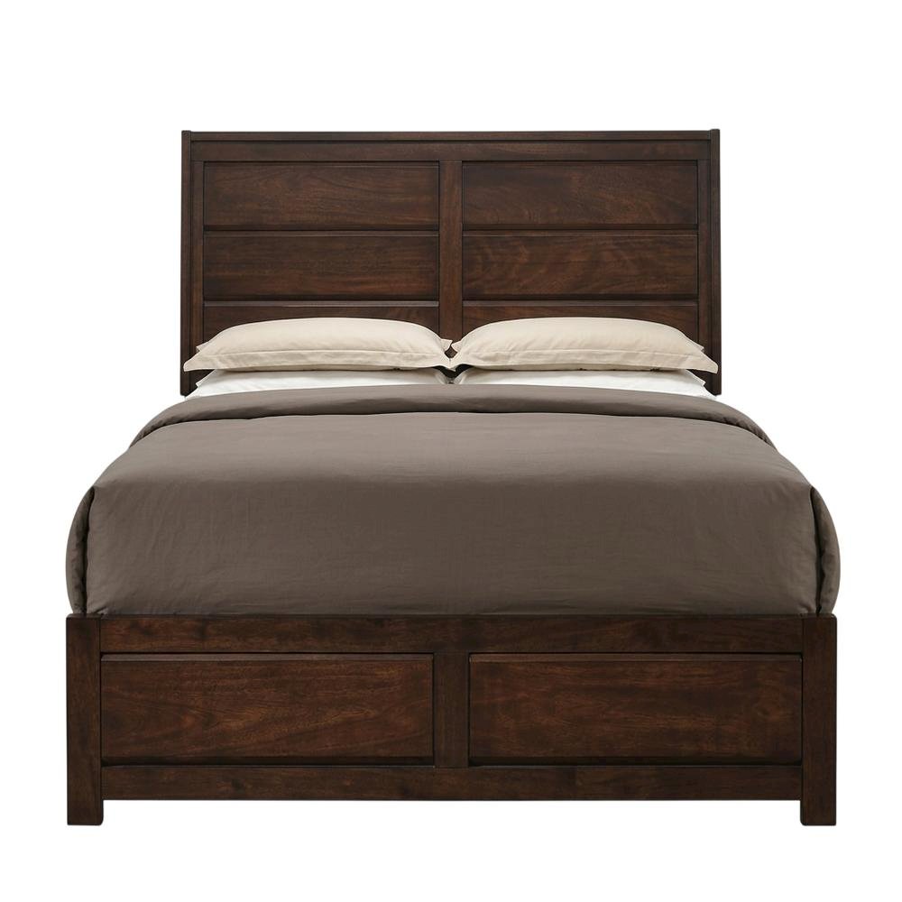 Walnut Nightstand with Wooden Finish and Sturdy Construction