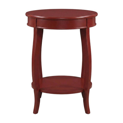 Red, Accent Side Table, Quality Build, Durable Wood Frame