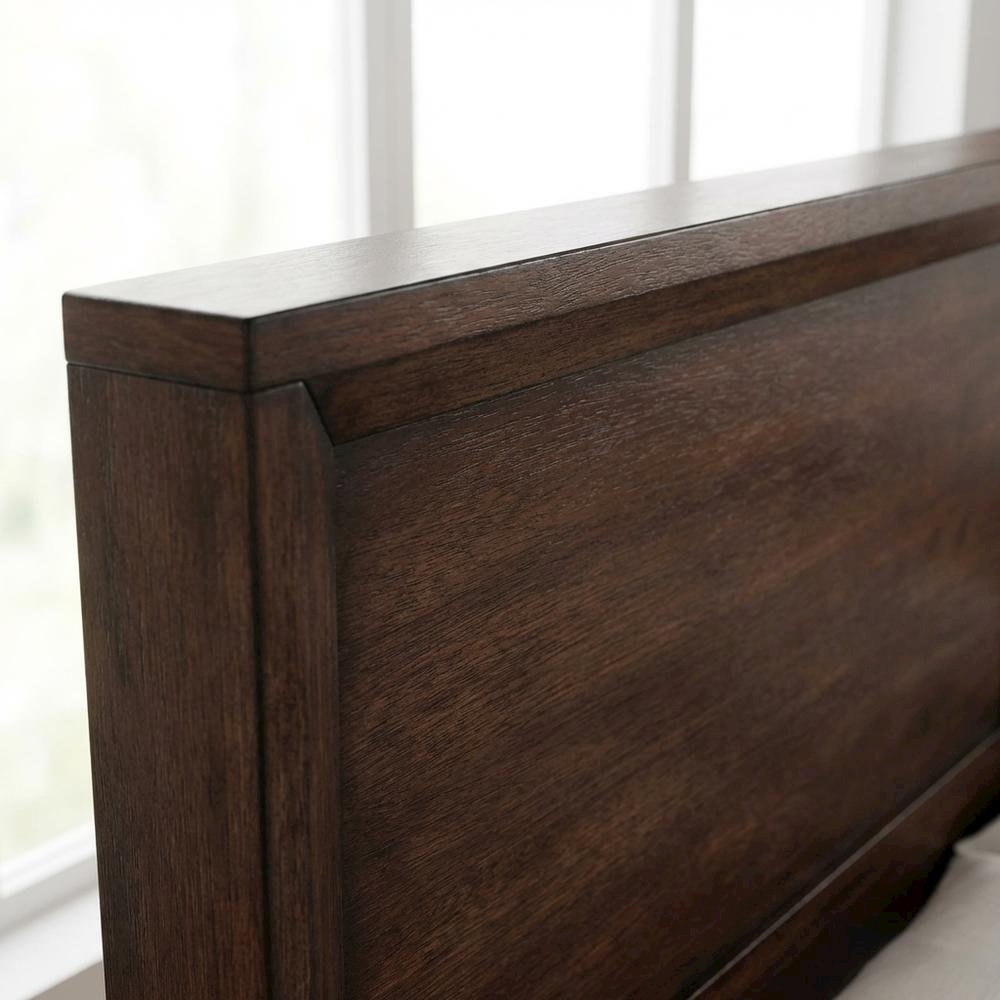 Walnut Nightstand with Wooden Finish and Sturdy Construction