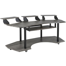 Black Oak Music Recording Studio Desk With Contemporary Style And Steel Frame