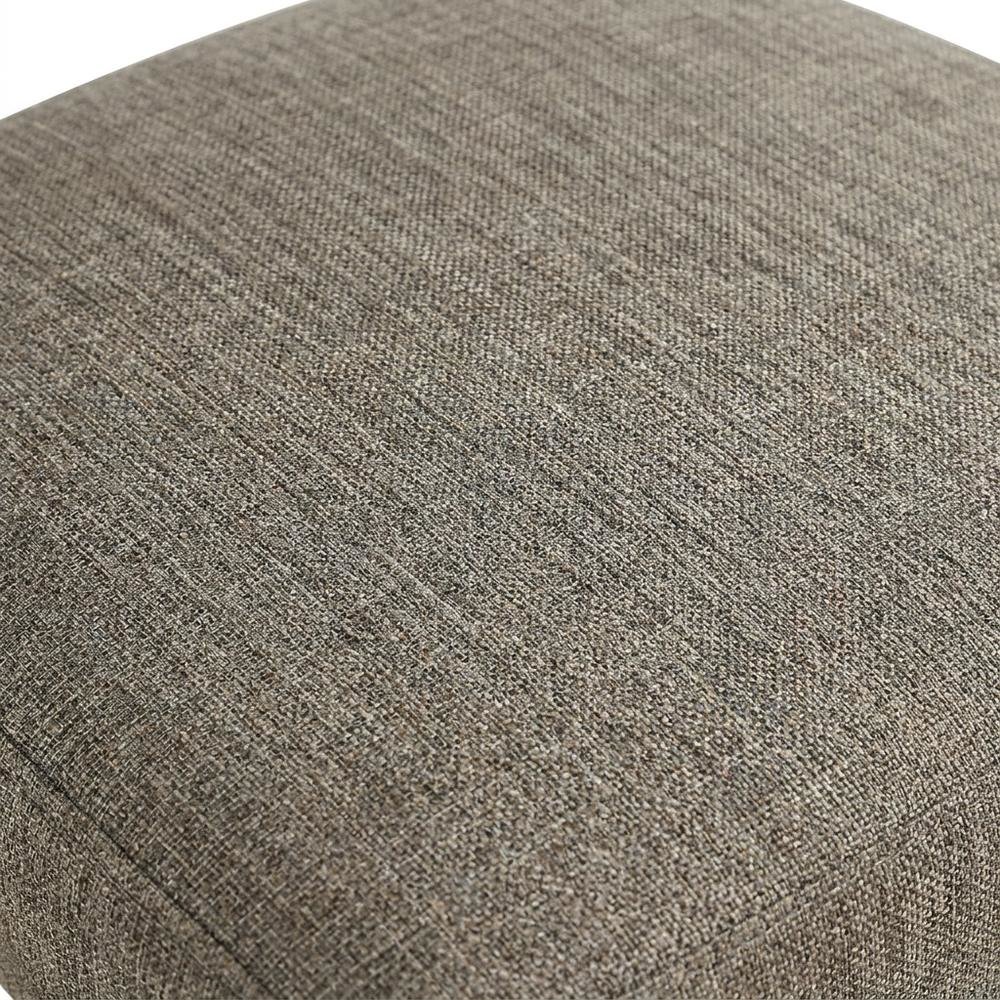 Performance Chenille Dining Chair with Wood Legs, Gray Fabric & Espresso, Set of 2