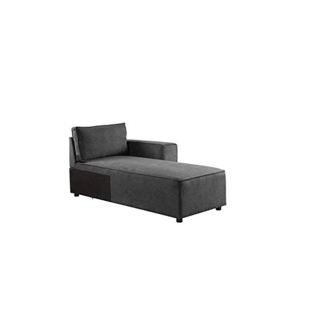 Silvester Modular - Chaise w/2 Pillows Gray Fabric