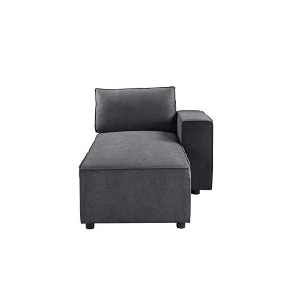 Silvester Modular - Chaise w/2 Pillows Gray Fabric