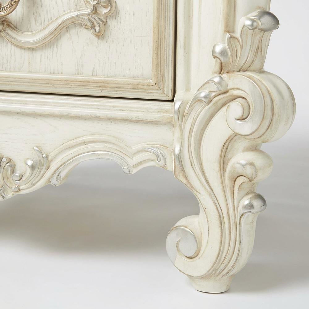 Bone White Versailles Nightstand with Modern Design and Durable Finish