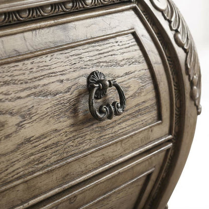 Vintage Oak Nightstand with Traditional Wooden Finish and Classic Design