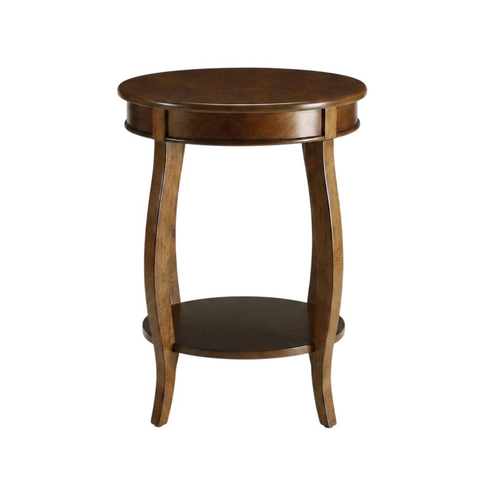Walnut, Accent Side Table, Quality Build, Durable Wood Frame