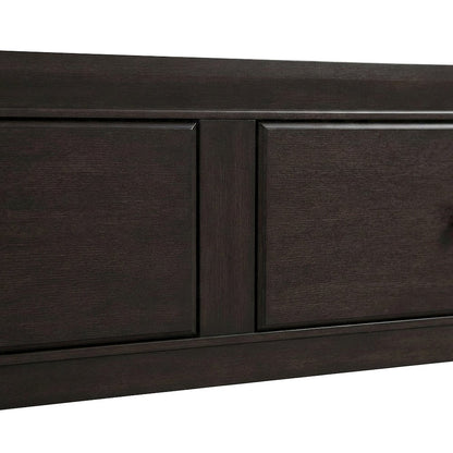 Wood Veneer Queen Bed Frame with Headboard and 4-Drawer Storage, Espresso