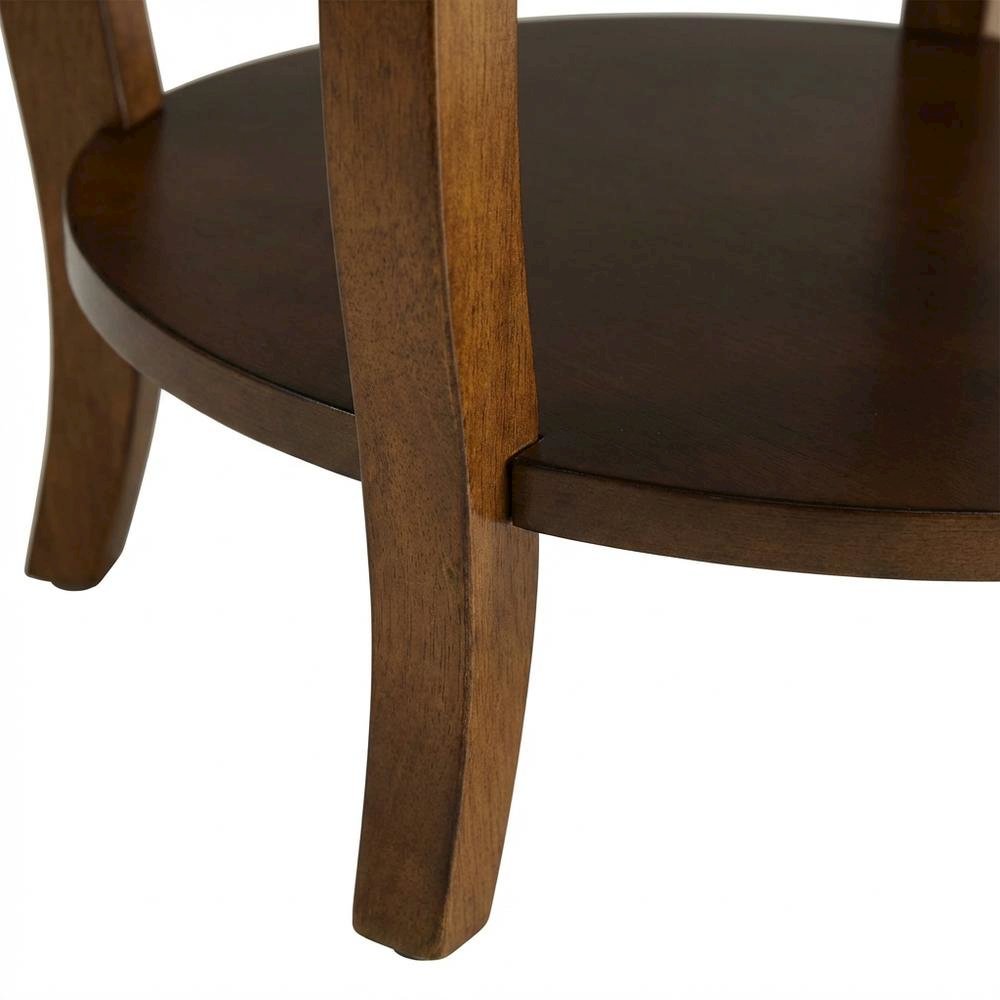 Walnut, Accent Side Table, Quality Build, Durable Wood Frame