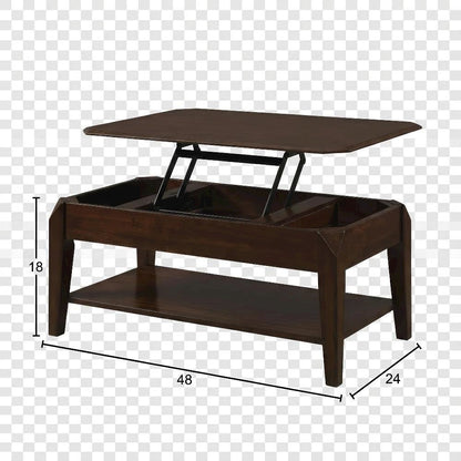 Coffee Table Walnut Wood Veneer Lift Top Storage Engineered Wood