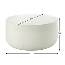Neutral White Coffee Table with Sturdy Build and Simple Design