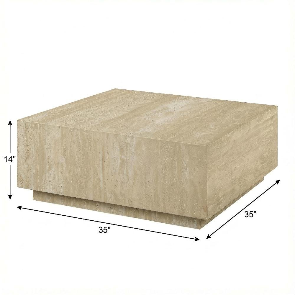 Beige Travertine Coffee Table with Durable Stone Surface and Stylish Design