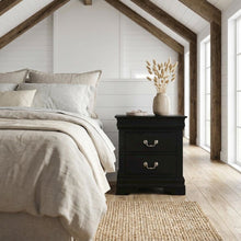 Black Philippe Iii Nightstand with Classic Design and Sturdy Construction