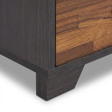 Walnut Bedroom Nightstand with Espresso Finish and Modern Design
